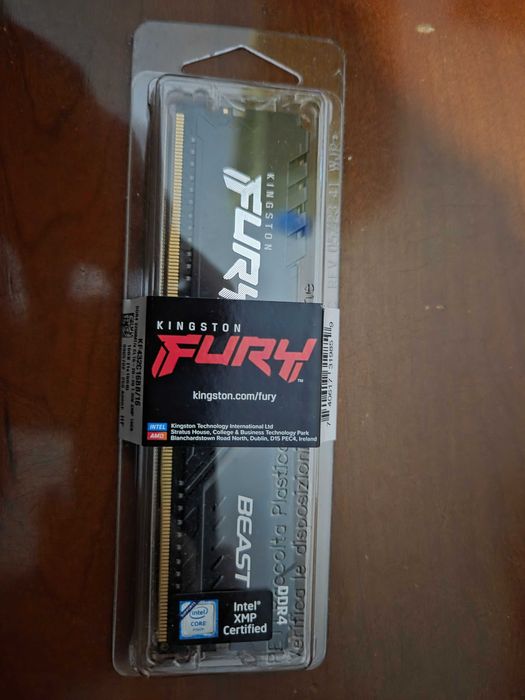 Memória RAM Kingston 16GB Fury Beast DDR4 3200MHz CL16