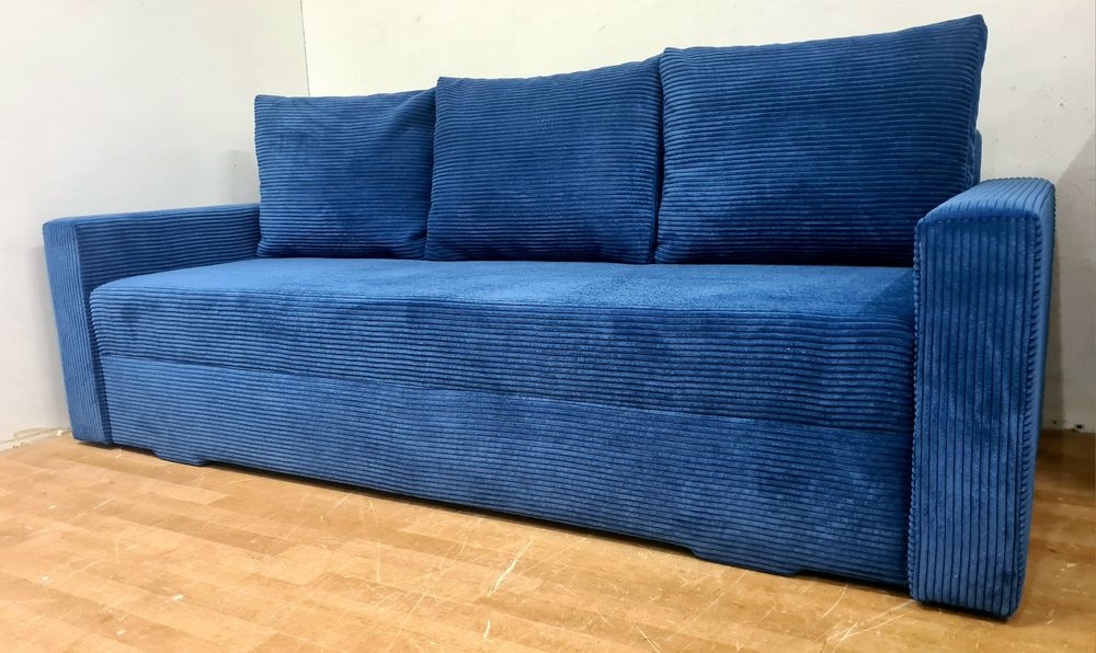 Nowa sofa sprężyny automat sztruks welur plusz kanapa wersalka tapczan
