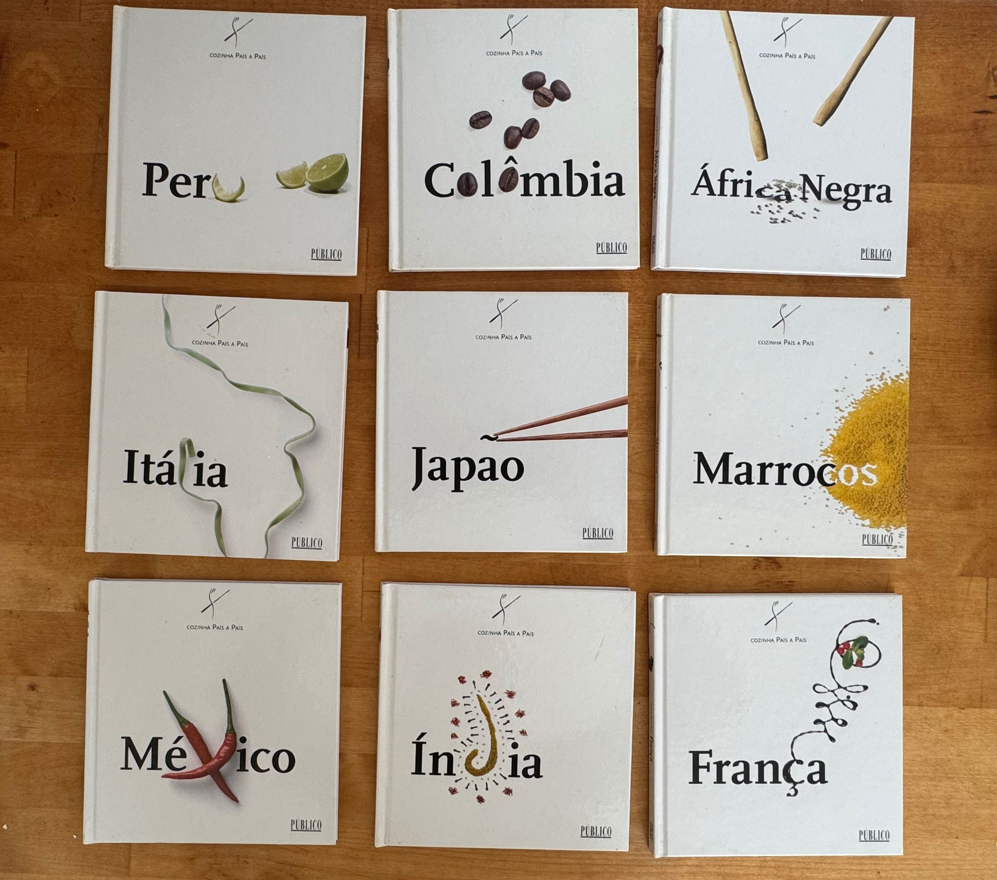 Livros de receitas de diferentes paises
