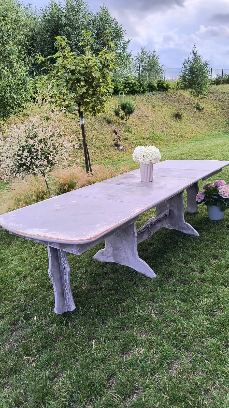 STÓŁ ROZKŁADANY 1.60 X 94 po rozłożeniu 3m plus trzy krzesła
