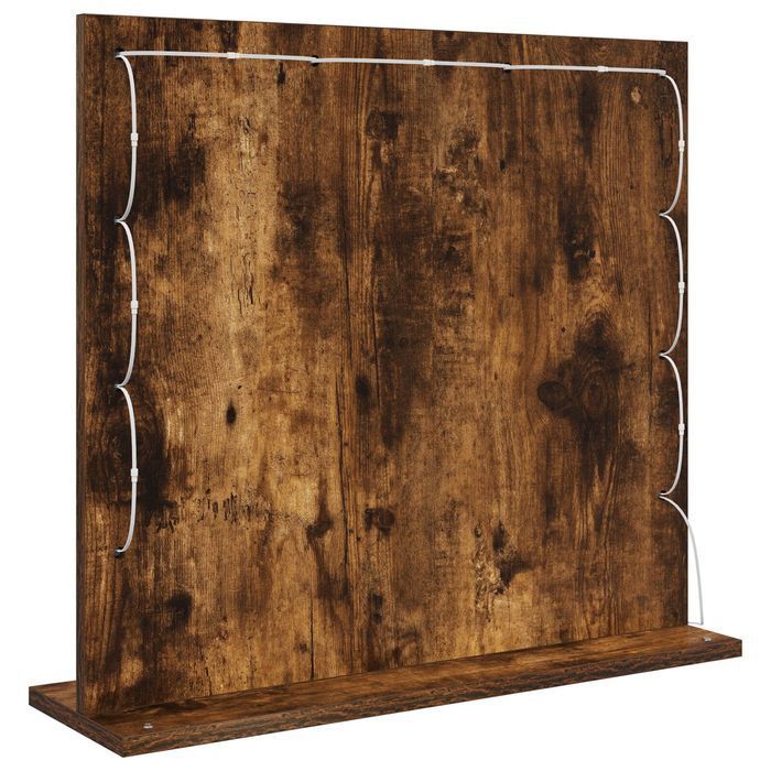 Lustro toaletowe LED kolor przyciemnianego dębu 60x55x18 cm