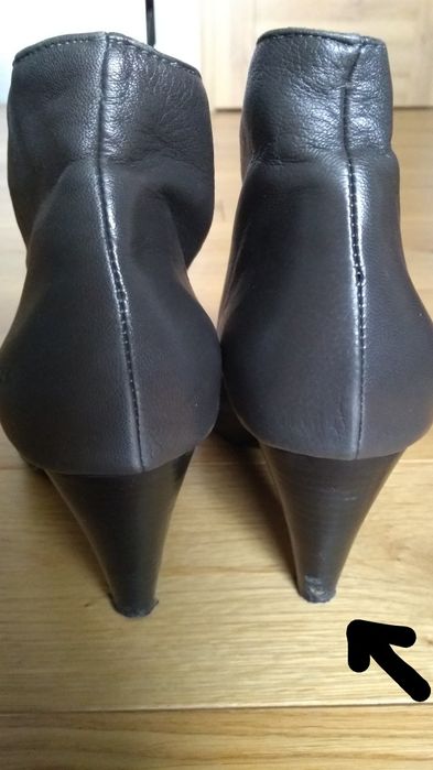 Mexx szare botki z miękkiej skóry r. 41