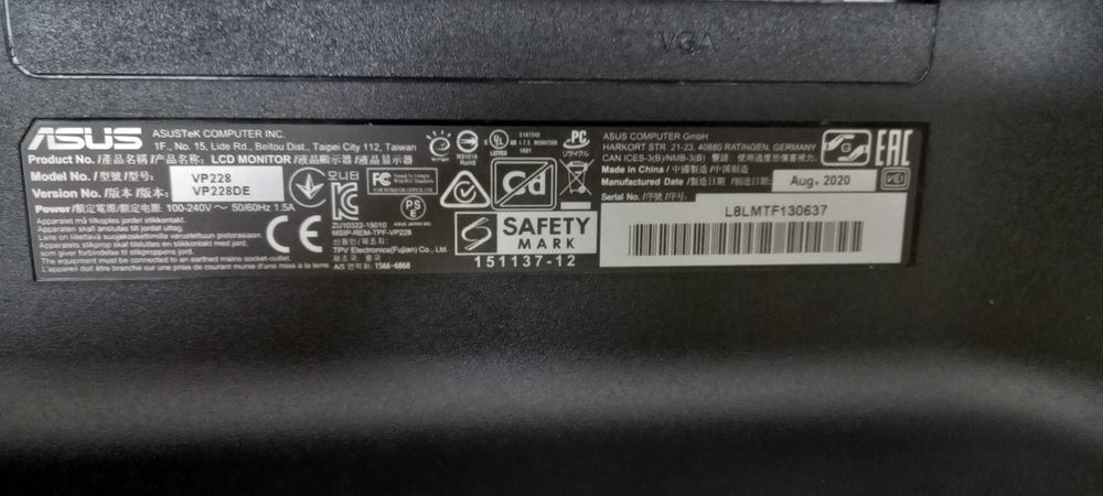 Monitor ASUS VP228DE