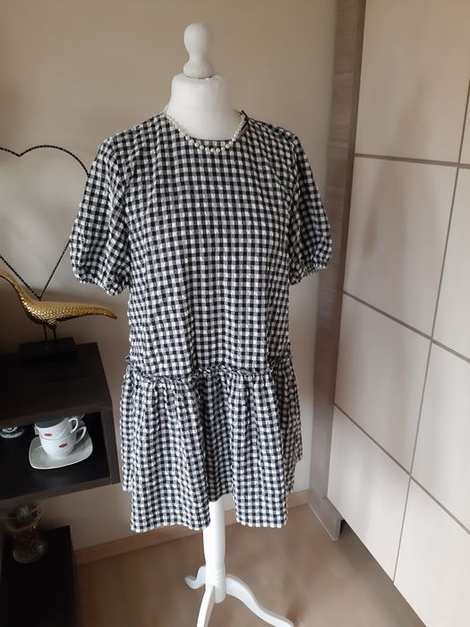 Sukienka Zara XL tunika kratka oversize ciąża plus size tkma