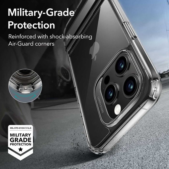 ESR Kickstand Case Boost Serie etui iPhone 15 Pro Max stojak bezbarwne