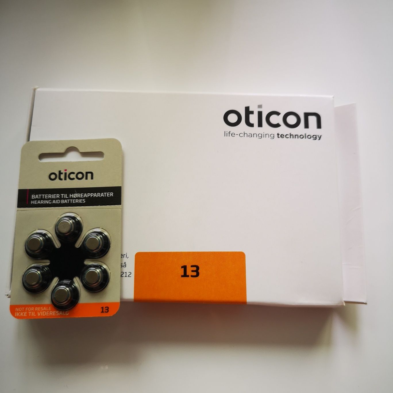 Батарейки для слухового апарату Oticon 13