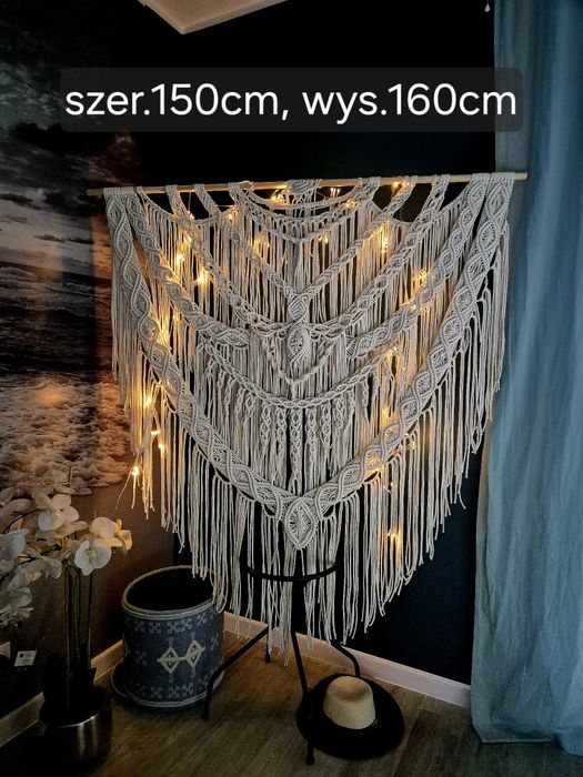 Makrama,  dekoracja ślubna, dekoracja ścienna