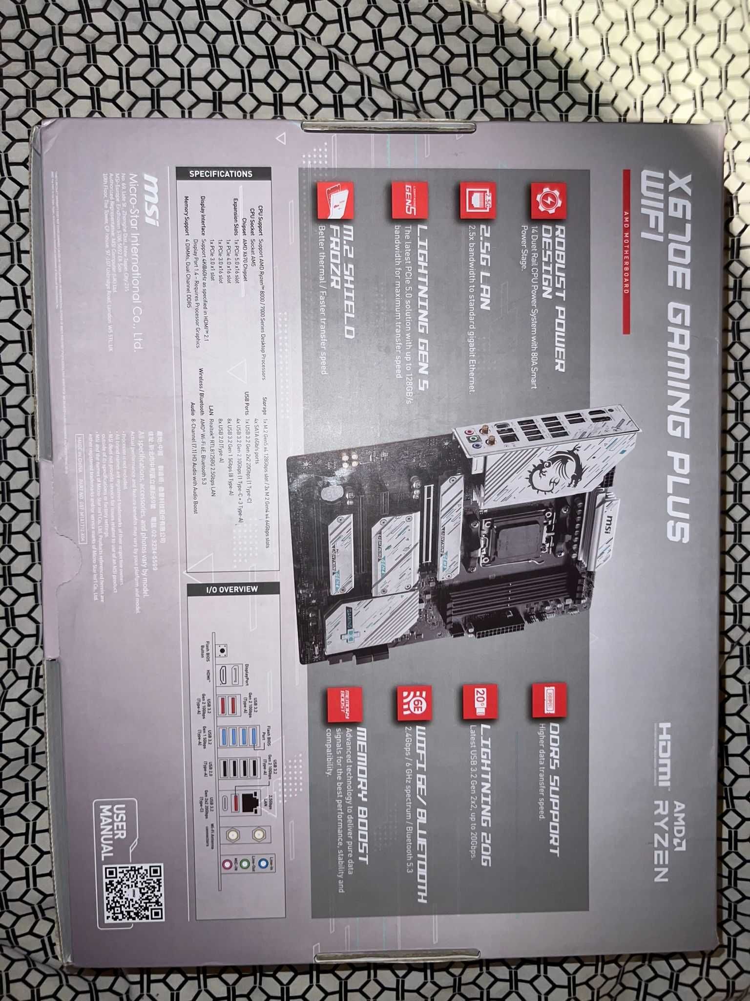 Motherboard AMD X670E Gaming Plus Wifi (Como nova)