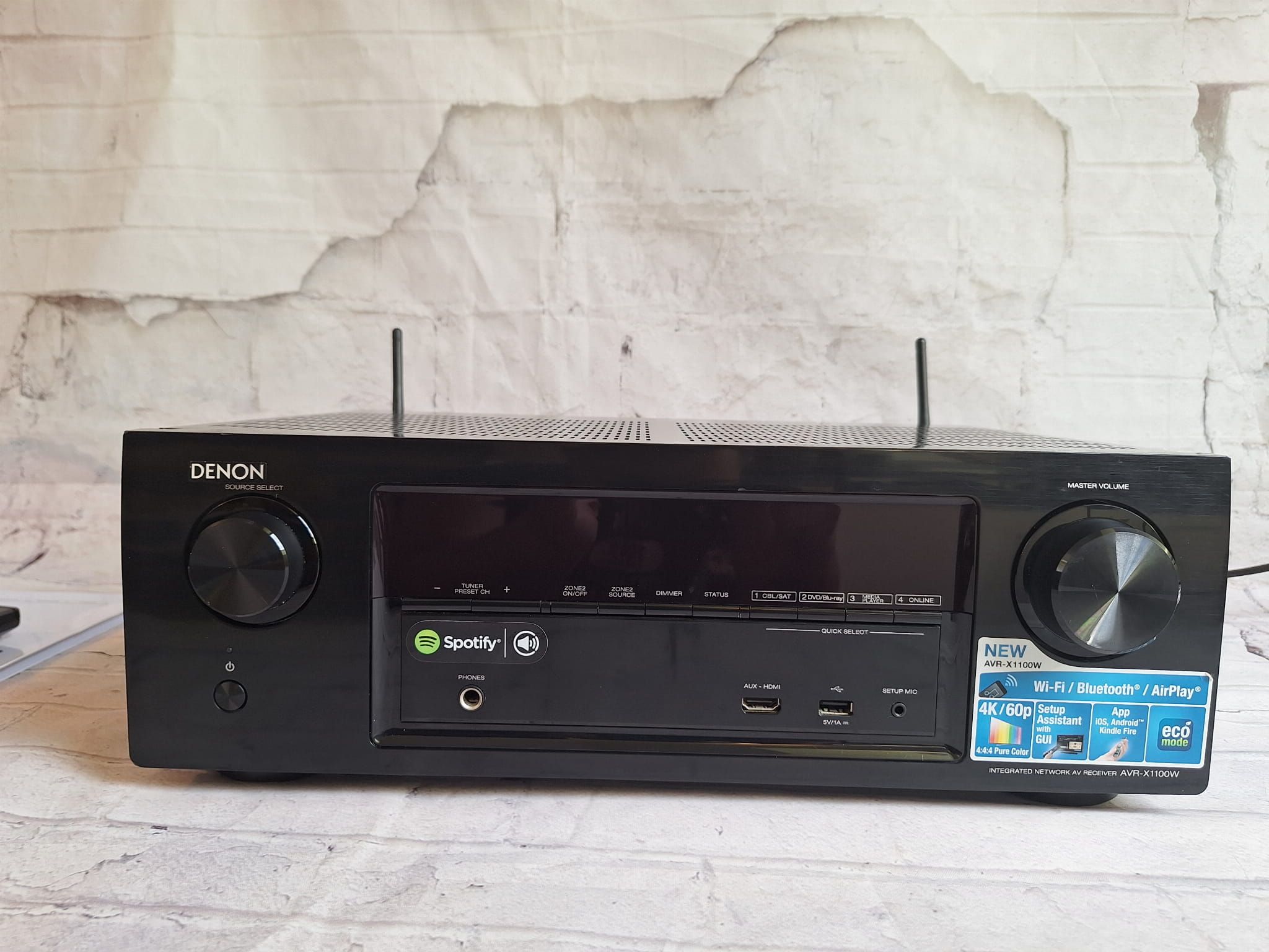 7.2 Denon AVR-X1100W Wi-fi  BT 4k/60p ARC Net radio spotify AirPlay