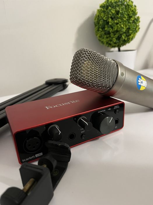 Студія звукозапису. Rode nt1-A, Focusrite Scarlett Solo, Frameworks