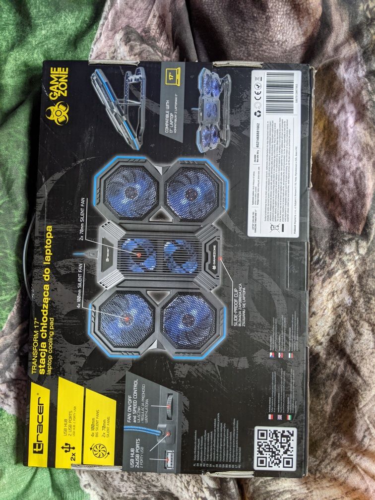 Podstawka chłodząca chłodzenie Game Zone Laptop Asus Lenov Del Macbook