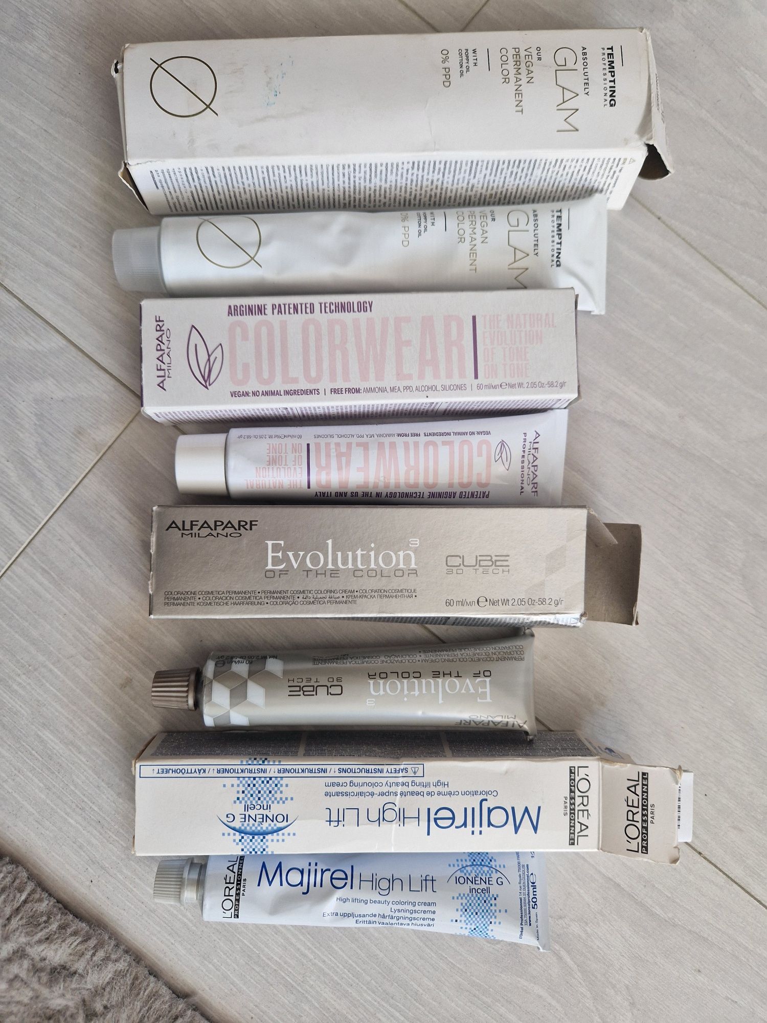 Duży zestaw XXL koloryzacja włosów jasnych blond