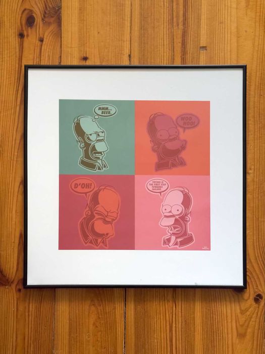 The Simpsons Popart Obraz w ramie Art print 40x40 cm
