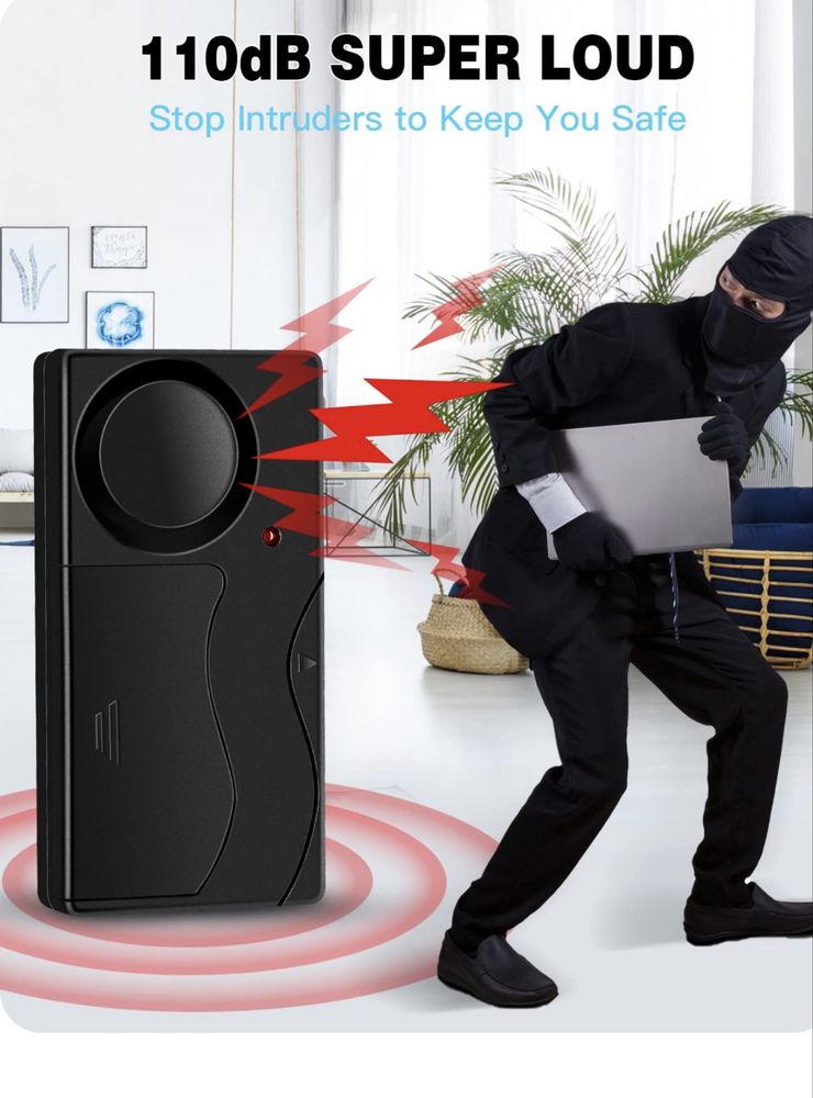 Сигнализация Wireless Vibration Alarm, Anti-Theft Burglar Alarm for