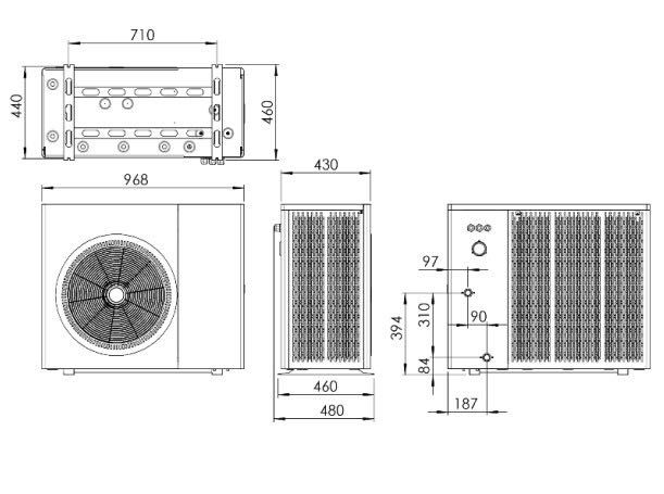 Pompa ciepła monoblok Termet Heat Platinum 8 EVI/DC - 8 kW, 1 fa