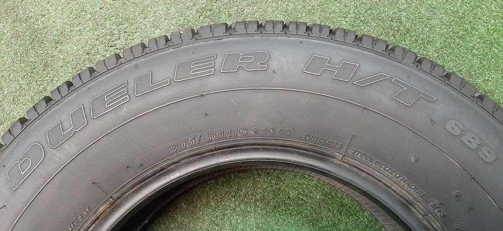 Opony Letnie 205/80/16 Bridgestone Dueler H/T 689 Cena za 2szt. Montaż