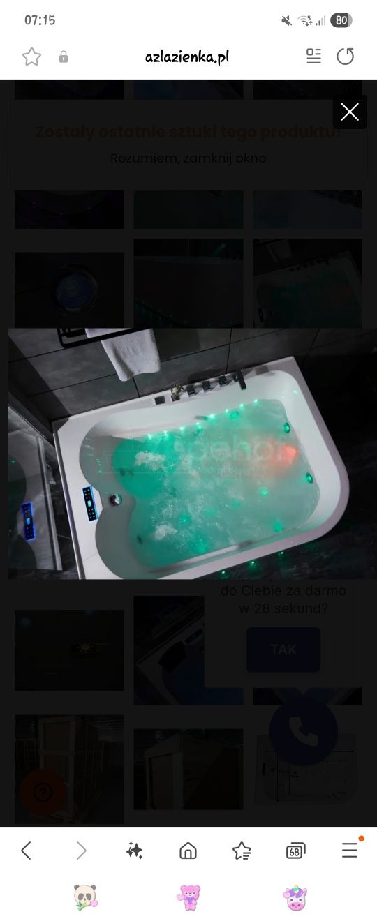 Wanna z hydromasażem
