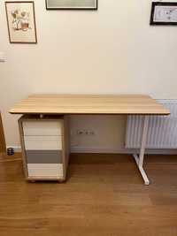 biurko drewniane dębowe 4 szuflady VOX Evolve