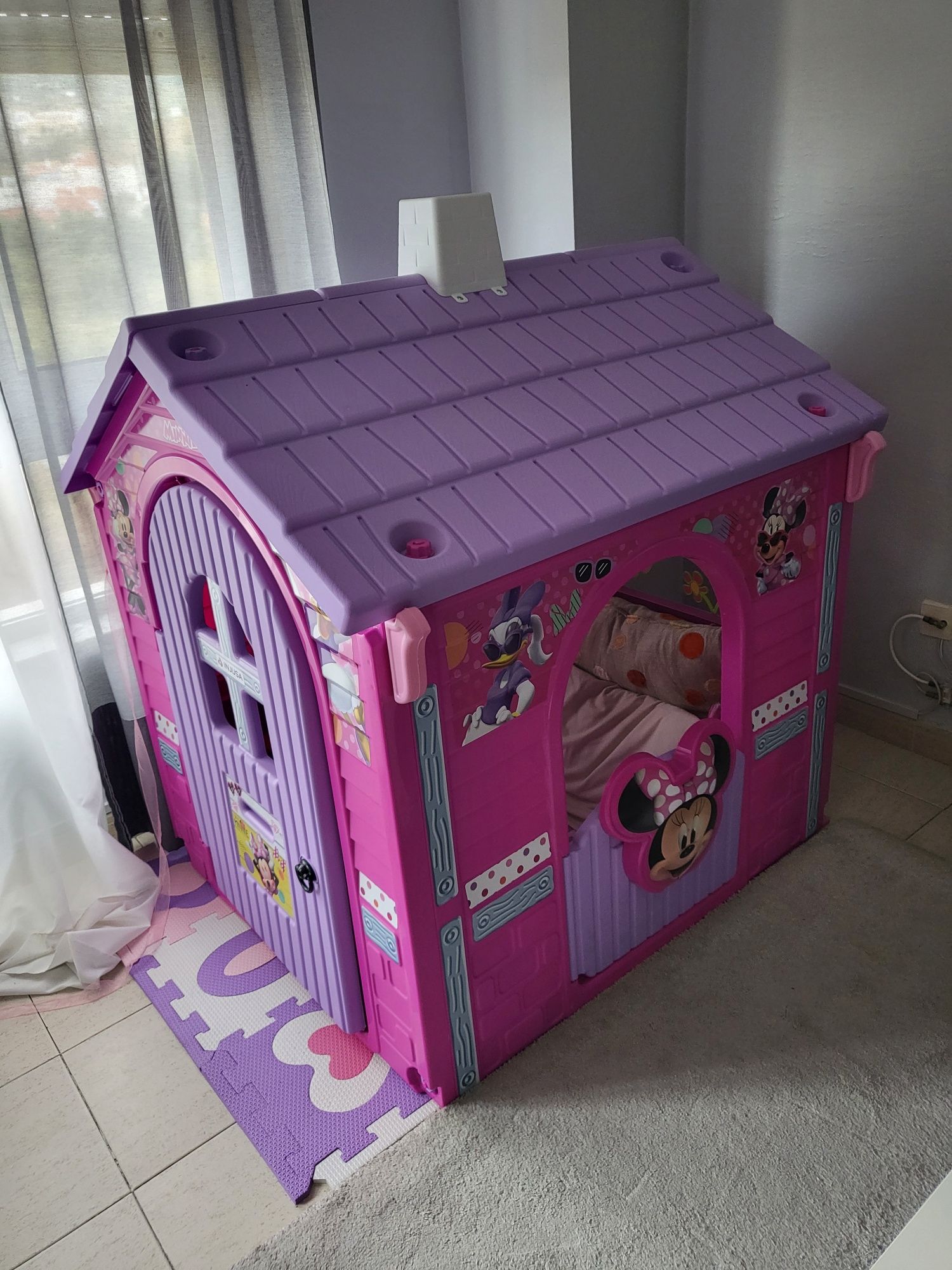 Casa de brincar minnie  jardim