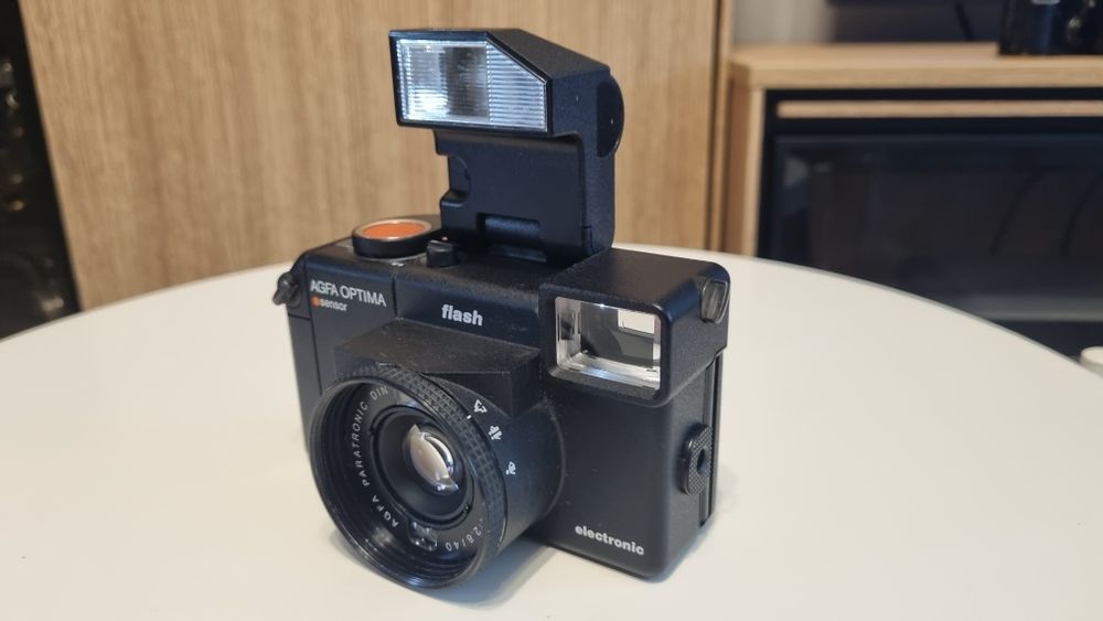Agfa optima sensor flash. Germany.  Obiektyw Solitar Typ Tessar