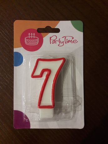 Świeczka na tort urodzinowy "7"