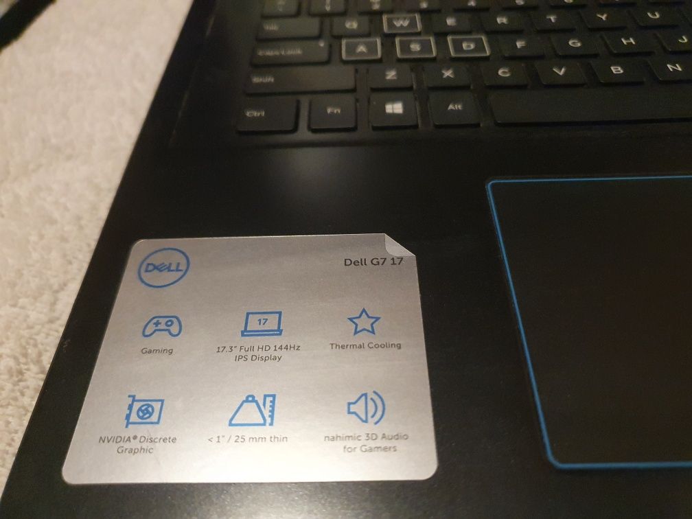 Dell G7 7790 Gaming Laptop PC 9th Gen i7/RTX 2070/16GB/1TB+256GB SSD