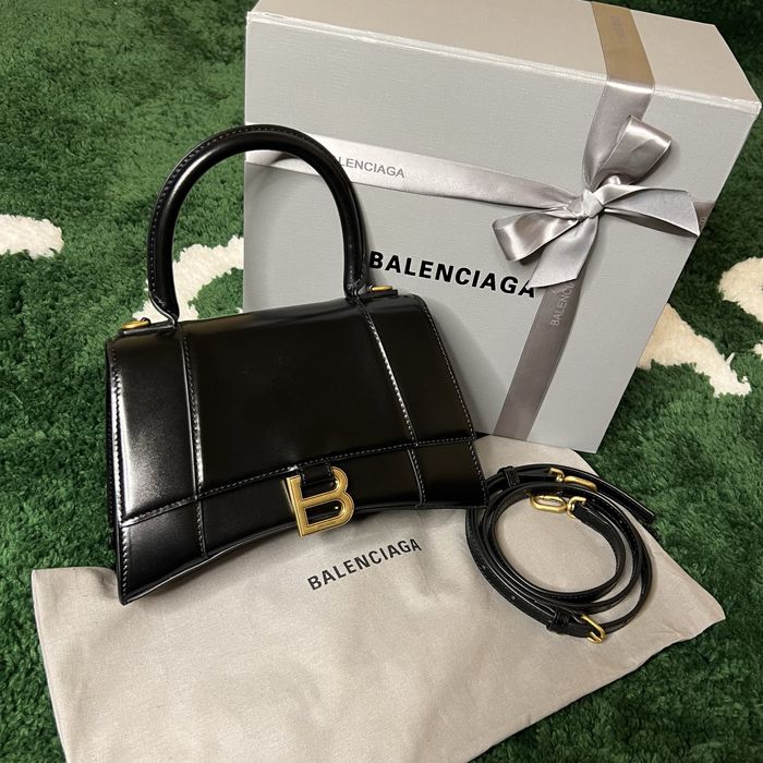 Сумка Balenciaga Women's Hourglass Handbag Small In Black