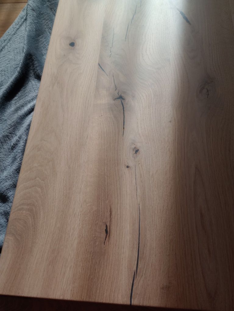 Blat drewniany do stołu dębowy lite drewno 80x200