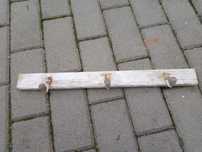 Drewniany wieszak ścienny potrójny 47cm stary