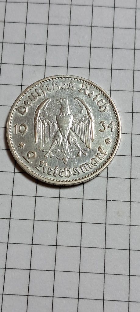 2 рейхсмарки 1934р (1933р)