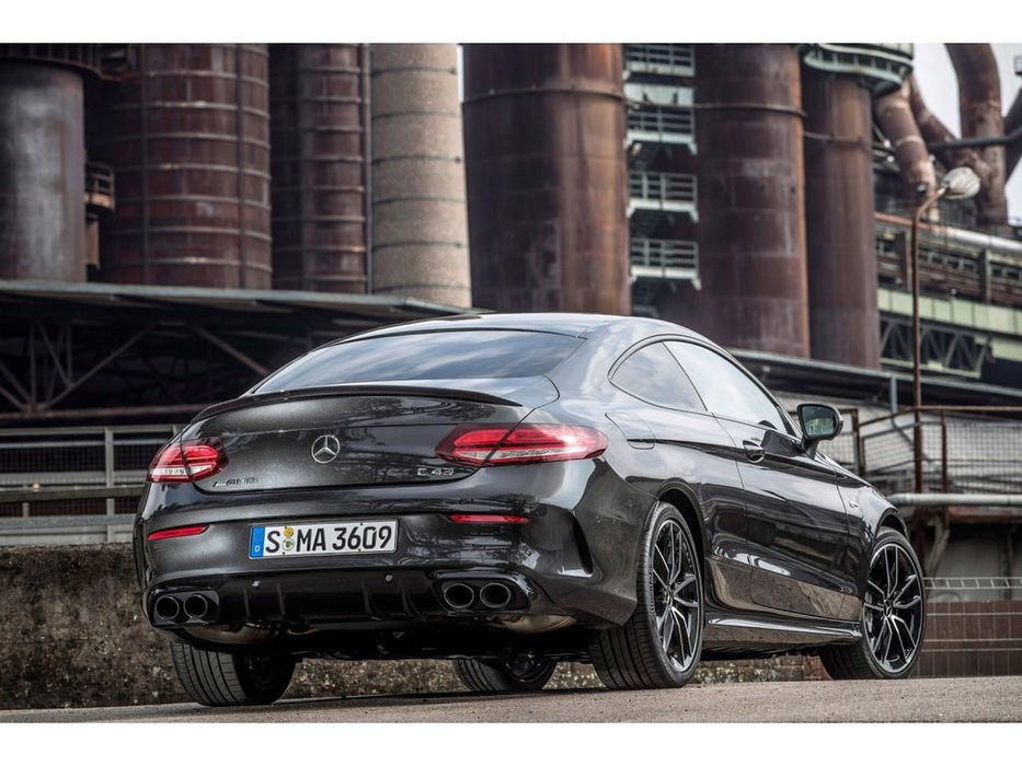 Mercedes C-сlass W205 2014-2021р Задній дифузор з насадками AMG43