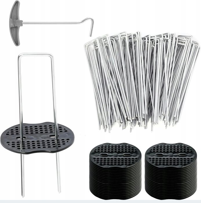 Kotwa Szpilki nierdzewne do mocowania agrowłókniny agrotkaniny 15cm