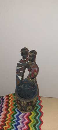 pojemnik na ołówki i długopisy - Afryka rzeźba - żywica
