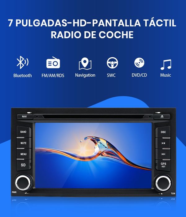 Rádio Seat Leon Mk3 5F 2din GPS com LEITOR CD/DVD BLUETOOTH Windows CE