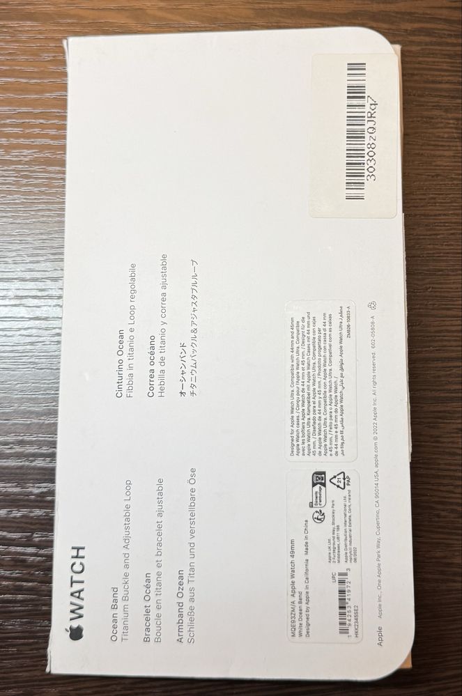 Apple Ocean Band для Watch 49mm - White [MQE93)