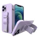 Rope case żelowe etui ze smyczą łańcuszkiem torebka smycz iPhone 12 Pr