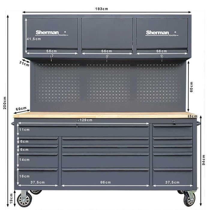 Meble garażowe szafa narzędziowa na kółkach profesjonalny regał