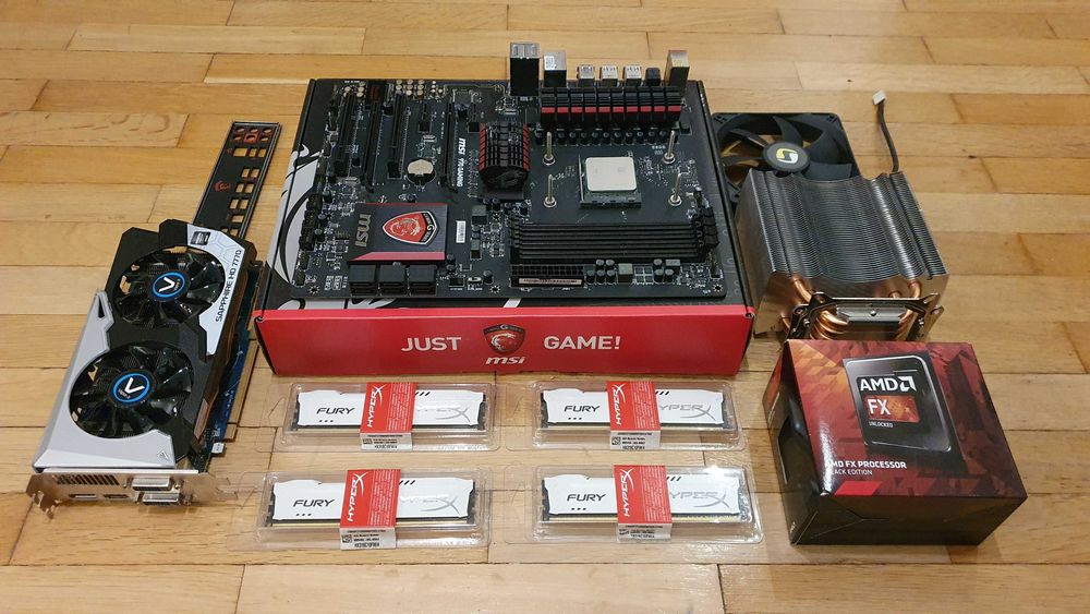 Płyta MSI 970 Gaming, 16gGB DDR3 Fury, FX 8320 3,5 Ghz