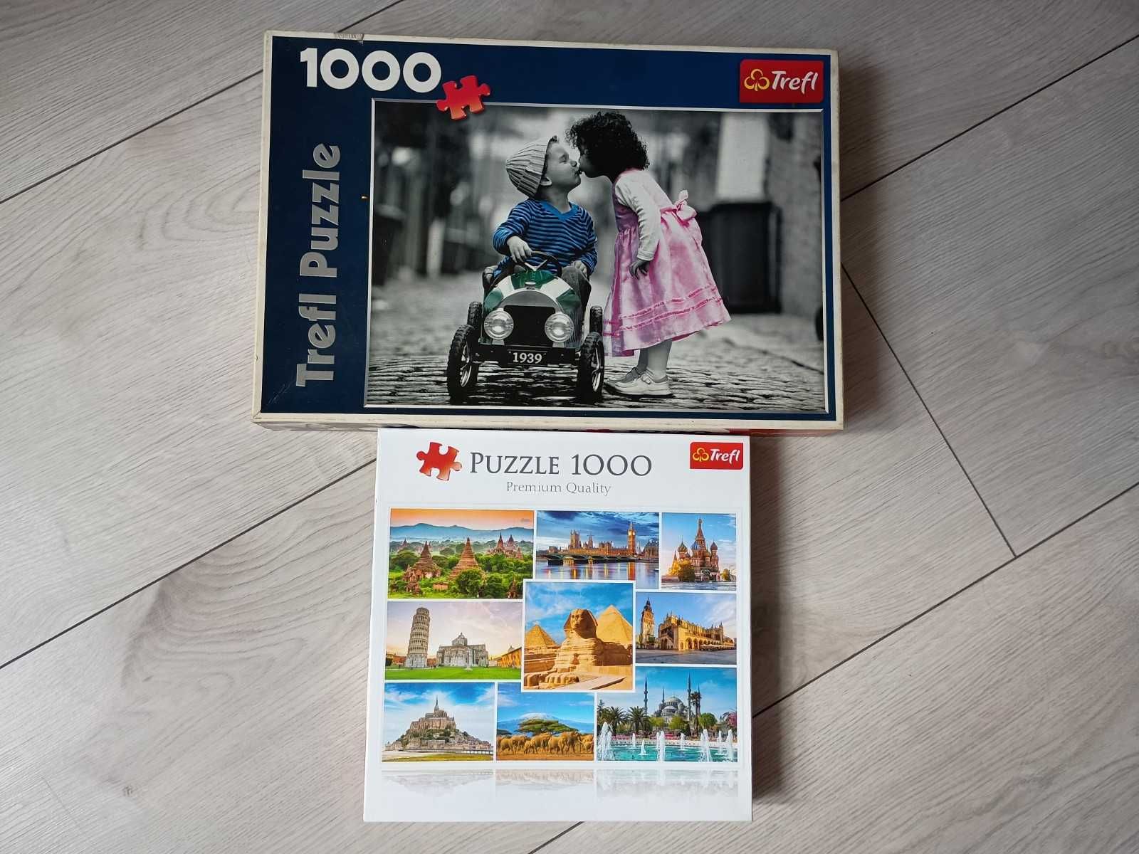 Puzzle Trefl 1000 elementów 2 szt vintage parka i krajobrazy