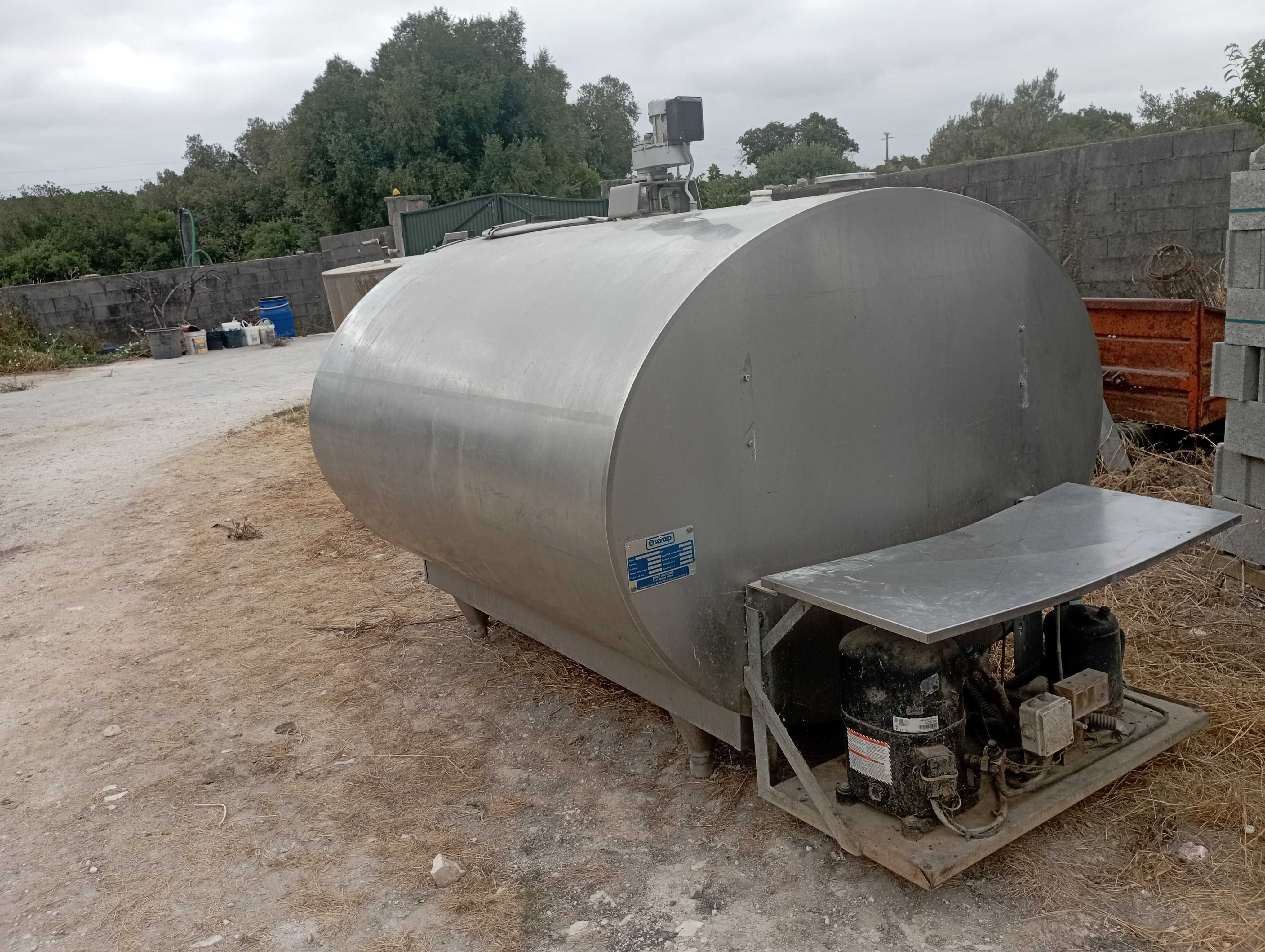 Tanque leite industrial