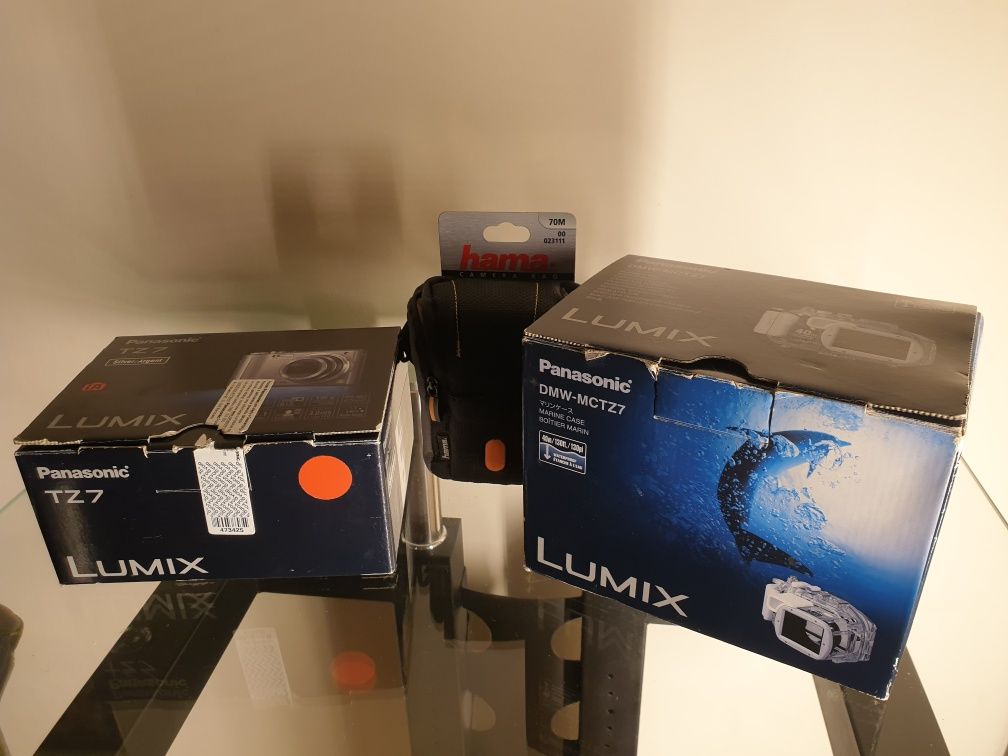 Panasonic LUMIX aparat cyfr.foto DMC-TZ7+obudowa podwodna DMW-MCTZ7