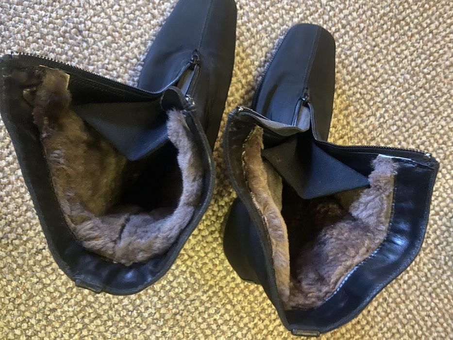 Botki  39, buty tekstylne z kożuszkiem nieprzemakalne