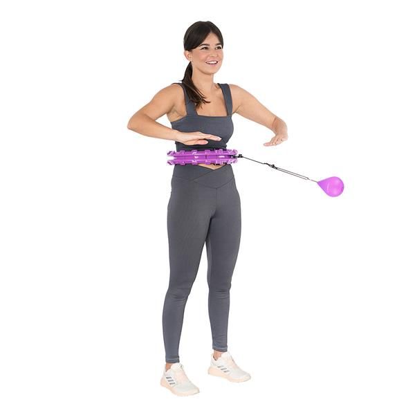 hhw12 plus size hula hop violet z wypustkami i obciążnikiem hms