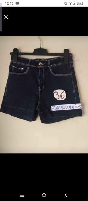 Calções ganga senhora tam 36 Stradivarius zara