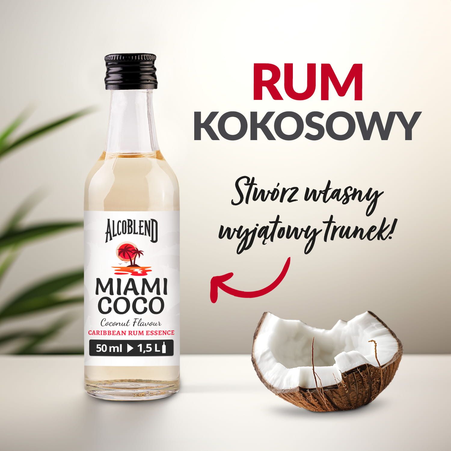 Zaprawka - esencja do alkoholu ALCOBLEND - Miami Coco - 50 ml na 1,5 l