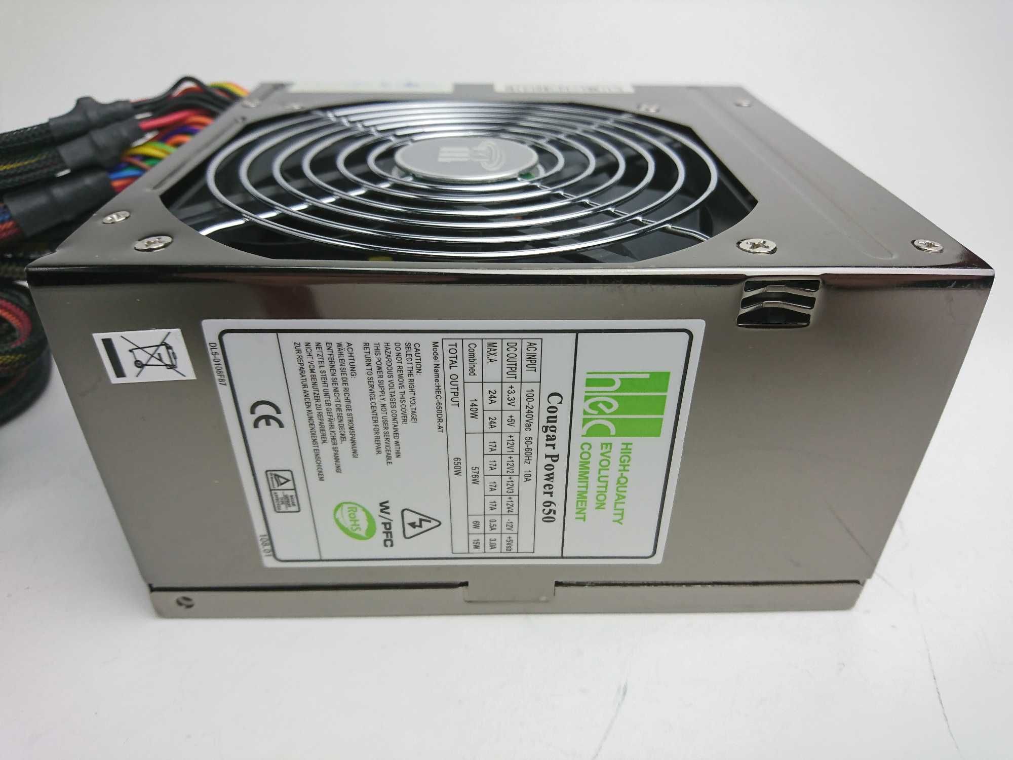 Блок живлення HEC Cougar Power 650W, PCI-E 4x6pin, A-PFC