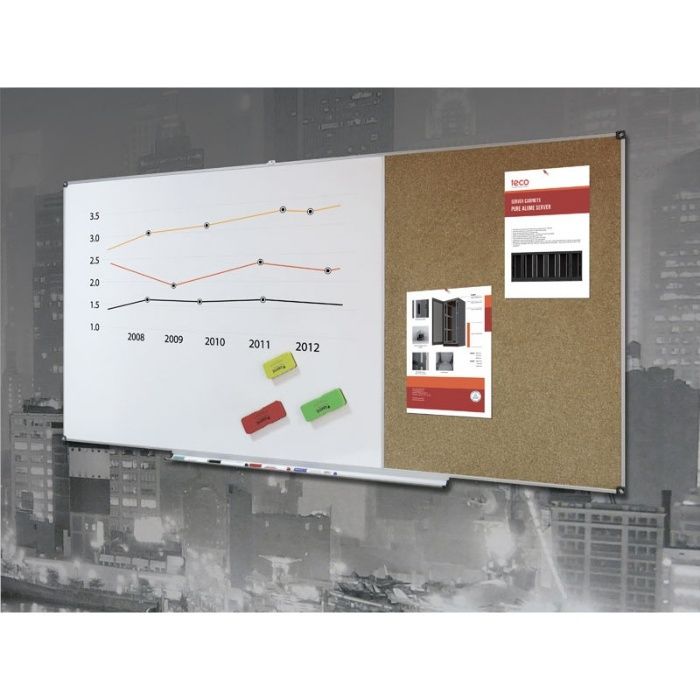 Комбинированная доска. Інформаційний стенд. Магніт+маркер+пробка