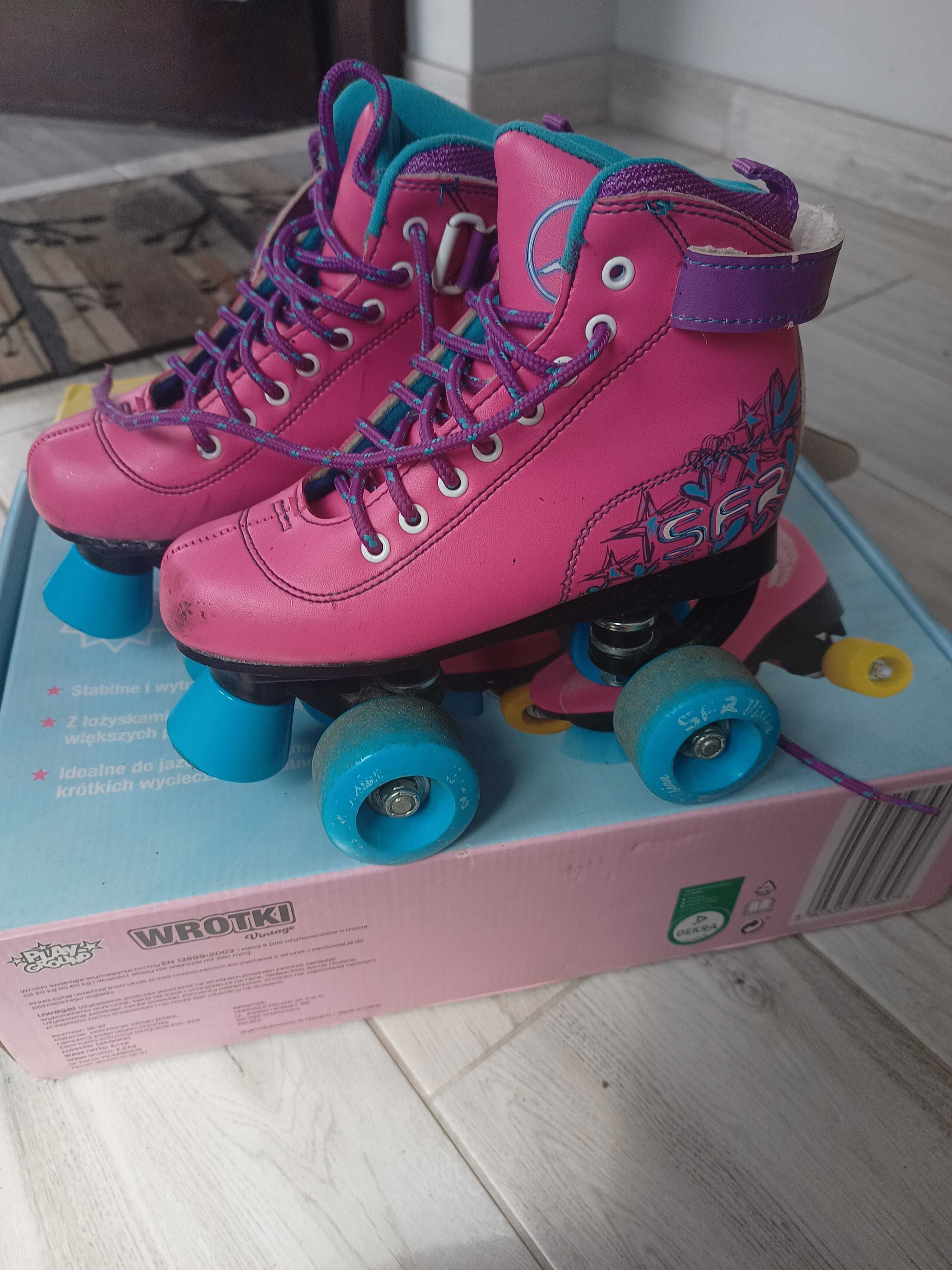Wrotki vintage rozowe