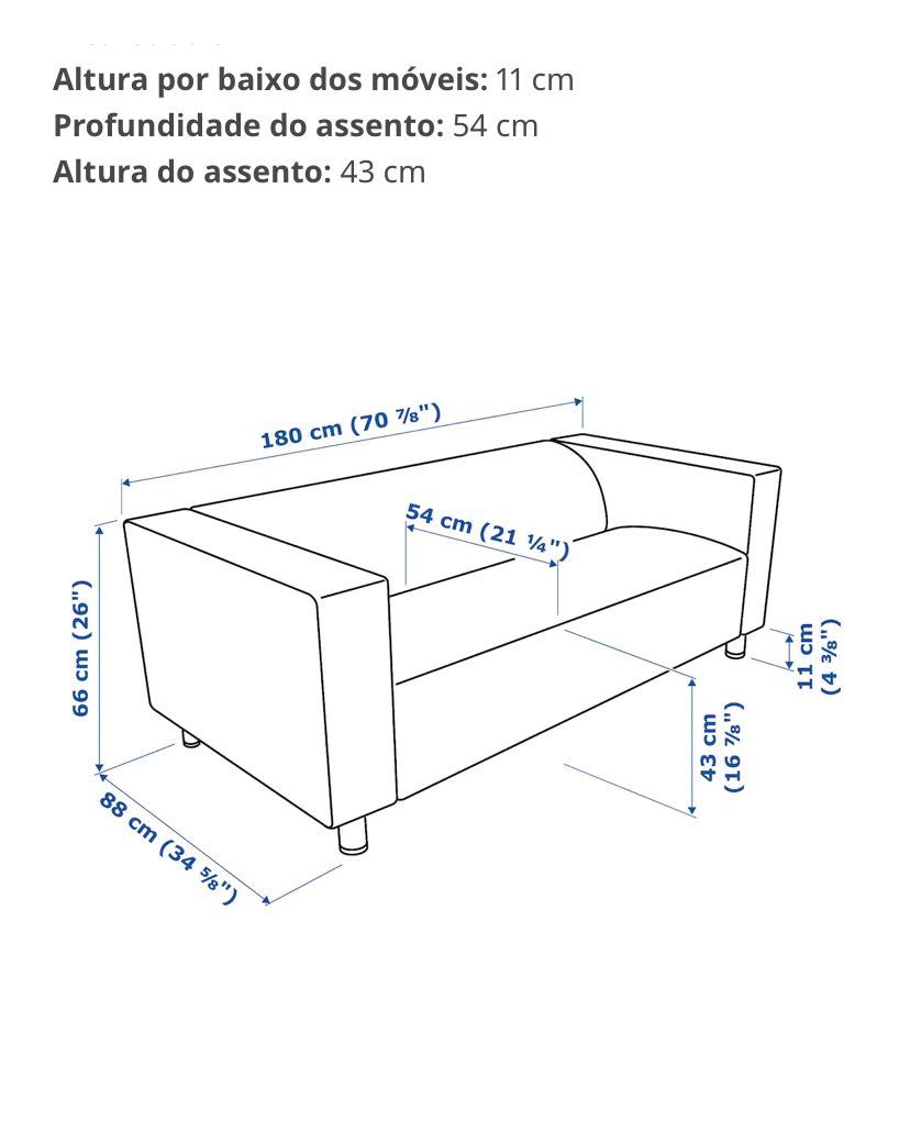 Sofá dois lugares