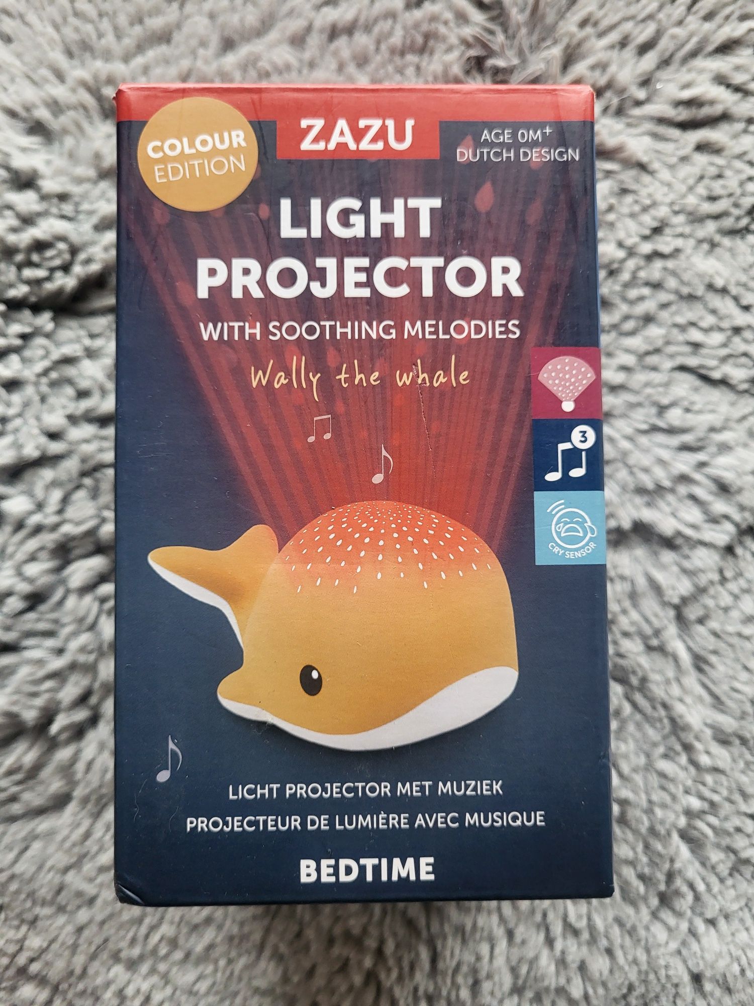Zazu projektor z kojącymi melodiami wieloryb
